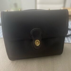 Vintage Black Coach Shoulder Crossbody Willis Bag #9927